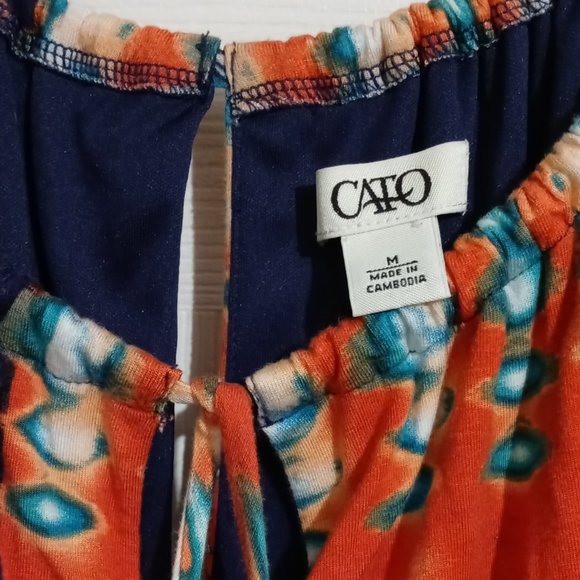 CATO Print Ruffled Top Dress - Picture 3 of 7